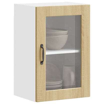 vidaXL Küchen-Hängeschrank mit Glastür Porto Sonoma-Eiche