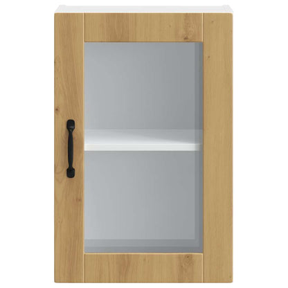 vidaXL Küchen-Hängeschrank mit Glastür Porto Artisan-Eiche