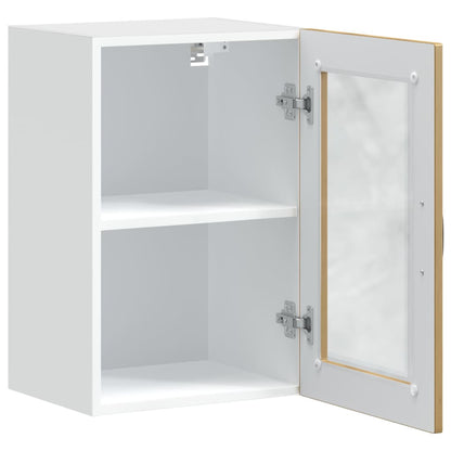 vidaXL Küchen-Hängeschrank mit Glastür Porto Artisan-Eiche