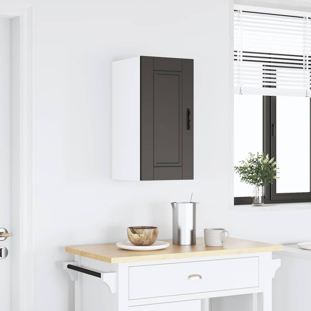 vidaXL Küchen-Hängeschrank Porto Schwarz Holzwerkstoff