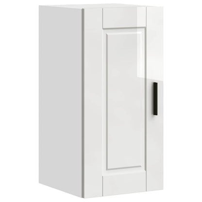 vidaXL Meuble haut de cuisine Porto blanc brillant en bois d'ingénierie