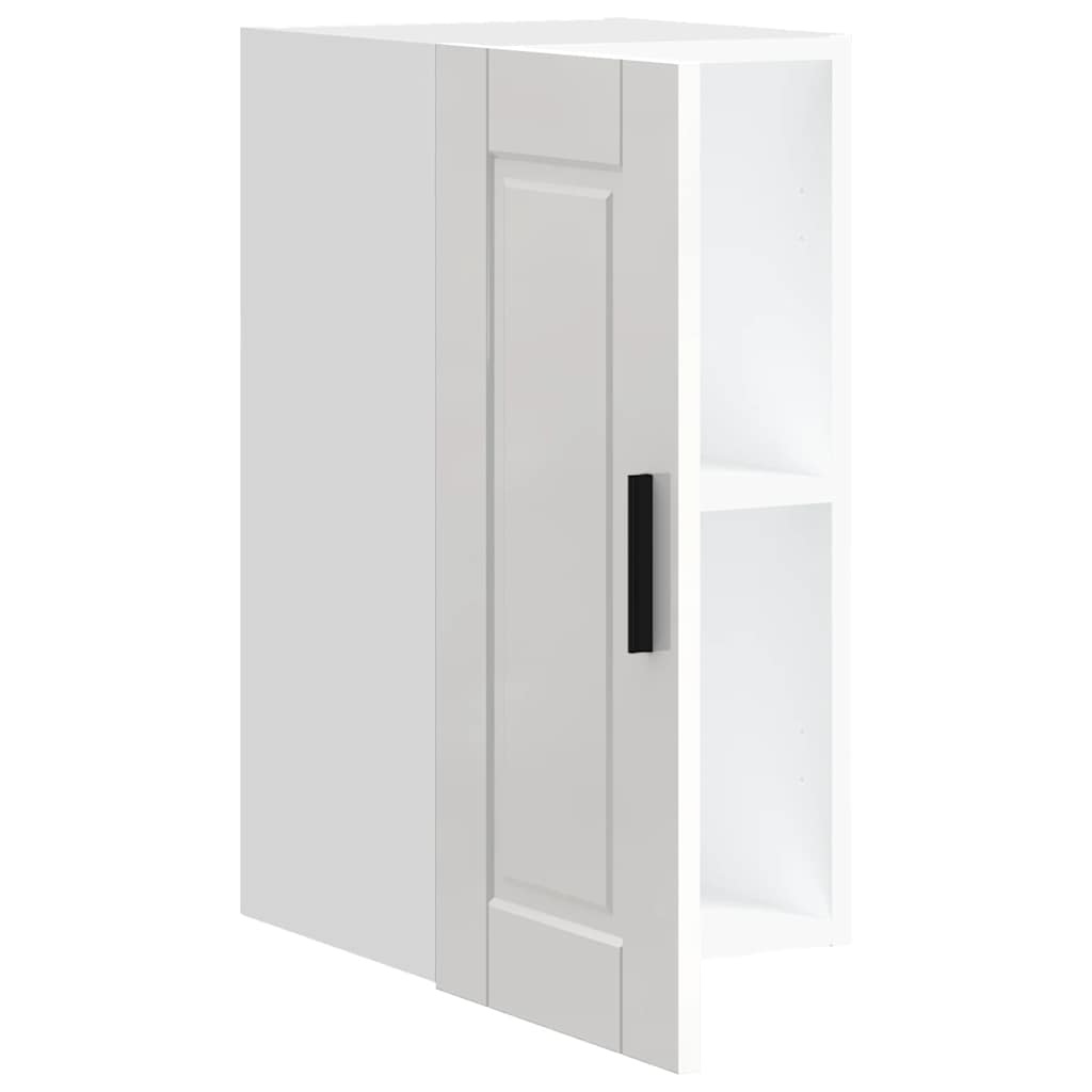vidaXL Meuble haut de cuisine Porto blanc brillant en bois d'ingénierie