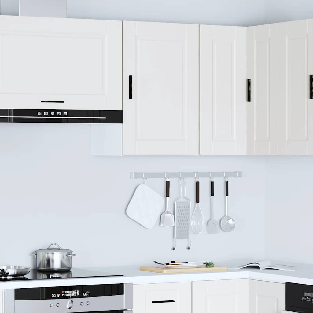 vidaXL Armoire haute de cuisine Porto blanc en bois d'ingénierie