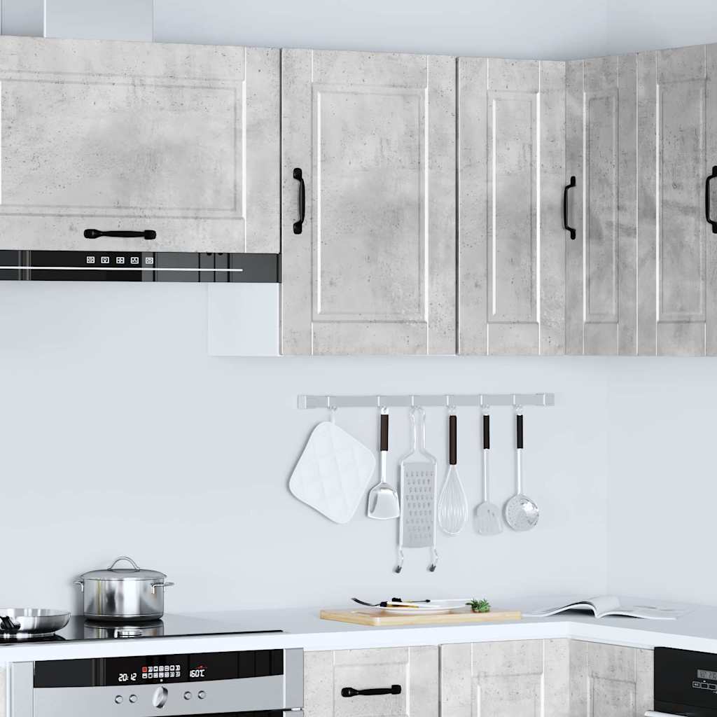 vidaXL Meuble haut de cuisine Porto gris béton bois d'ingénierie