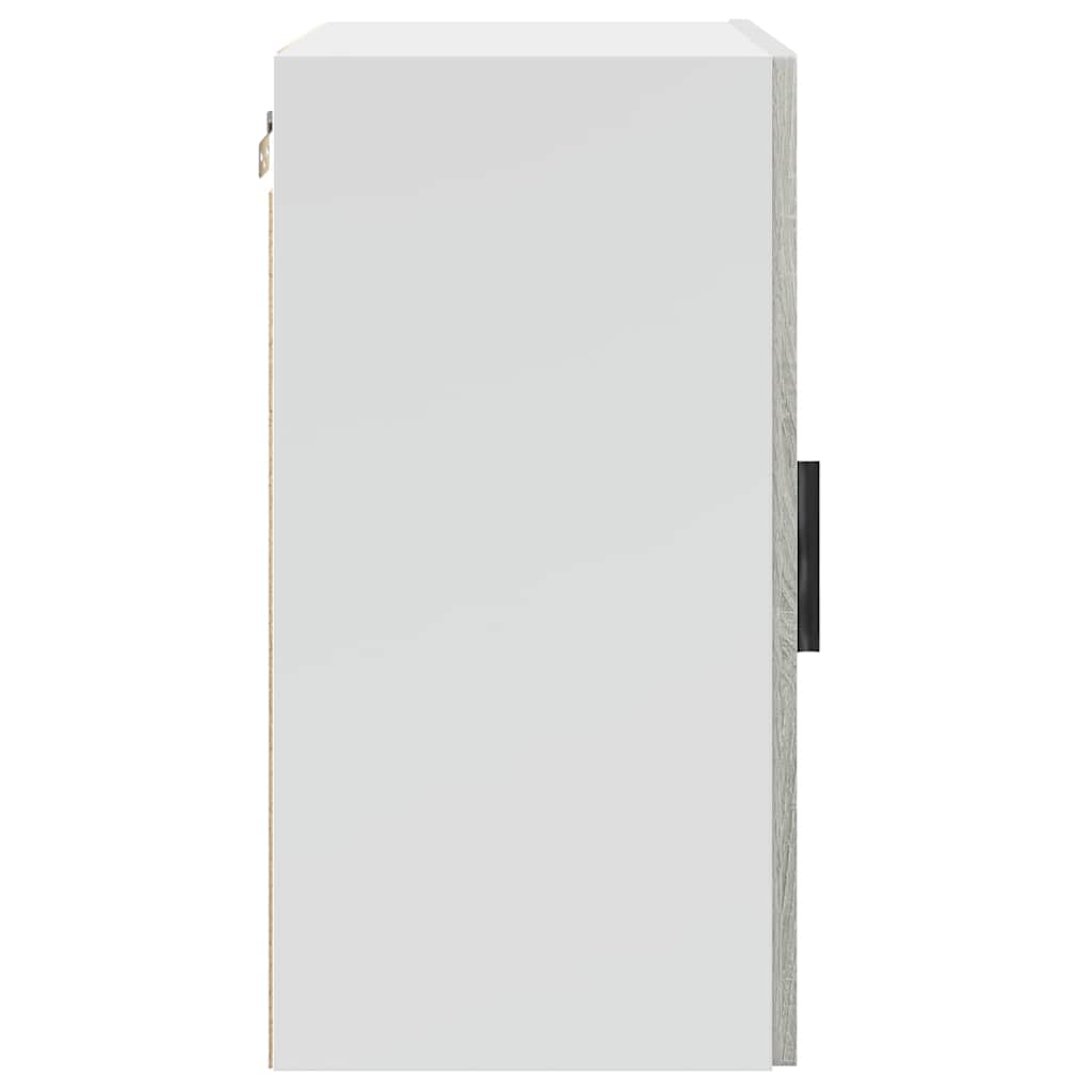 vidaXL Meuble haut de cuisine Porto gris en bois d'ingénierie aspect chêne Sonoma