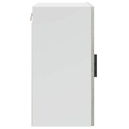 vidaXL Meuble haut de cuisine Porto gris en bois d'ingénierie aspect chêne Sonoma