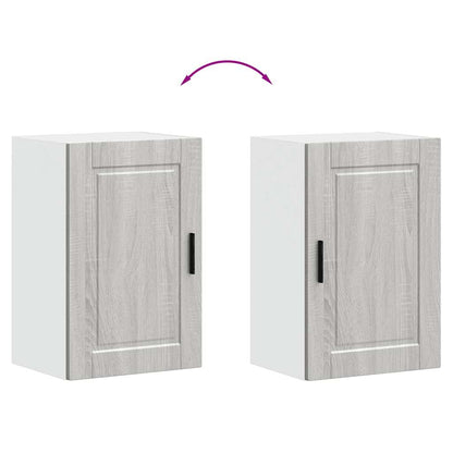 vidaXL Meuble haut de cuisine Porto gris en bois d'ingénierie aspect chêne Sonoma