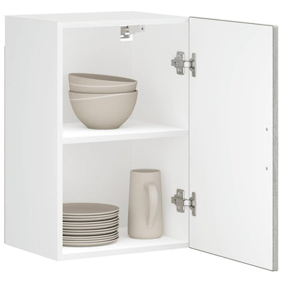 vidaXL Meuble haut de cuisine Porto gris en bois d'ingénierie aspect chêne Sonoma