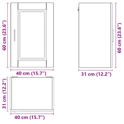 vidaXL Meuble haut de cuisine Porto marron aspect chêne en bois d'ingénierie