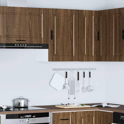 vidaXL Meuble haut de cuisine Porto marron aspect chêne en bois d'ingénierie