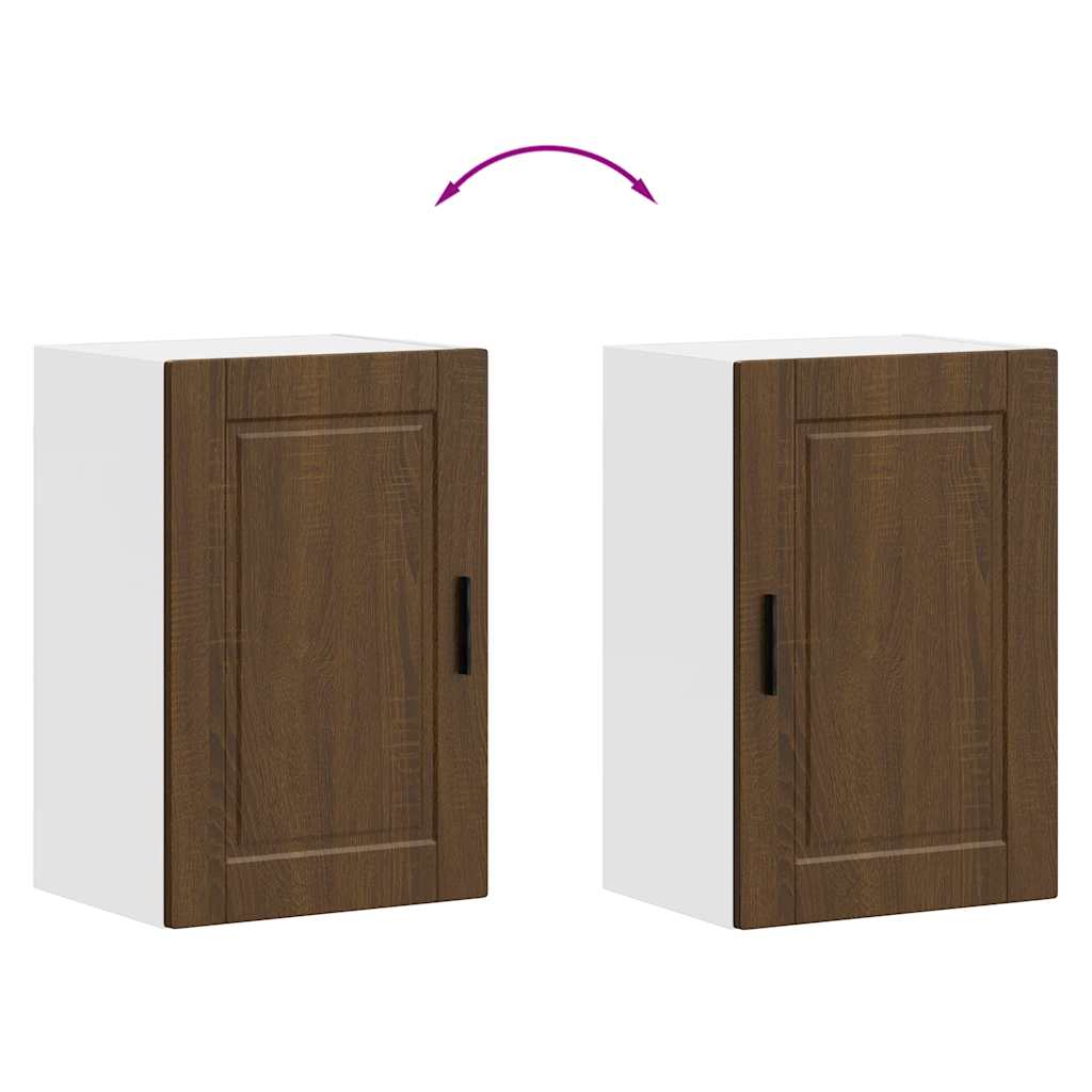 vidaXL Meuble haut de cuisine Porto marron aspect chêne en bois d'ingénierie