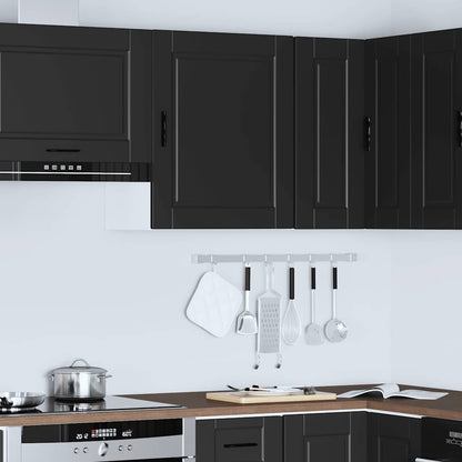vidaXL Küchen-Hängeschrank Porto Schwarz Holzwerkstoff