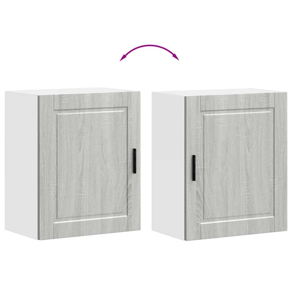 Küchen-Hängeschränke 2 Stk. Porto Grau Sonoma Holzwerkstoff