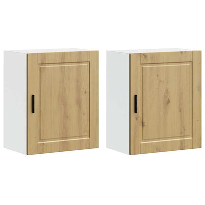 vidaXL Küchen-Hängeschränke 2 Stk. Porto Artisan-Eiche Holzwerkstoff