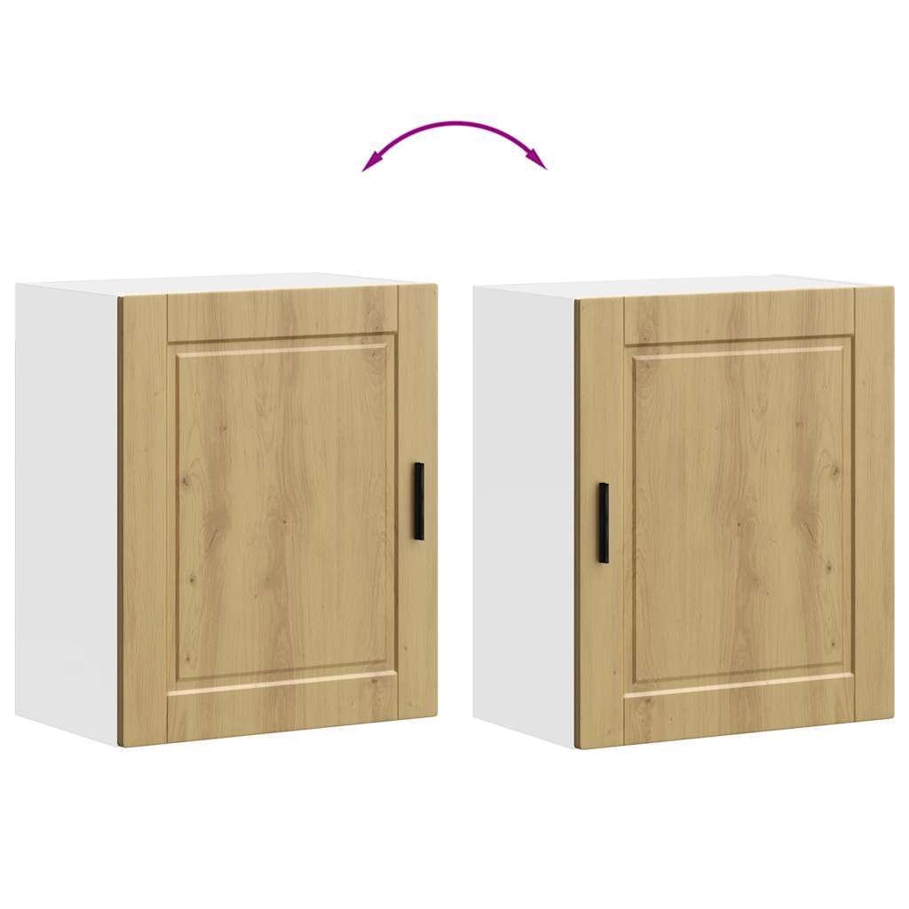vidaXL Küchen-Hängeschränke 2 Stk. Porto Artisan-Eiche Holzwerkstoff