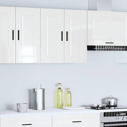vidaXL Meuble haut de cuisine Porto blanc brillant en bois d'ingénierie