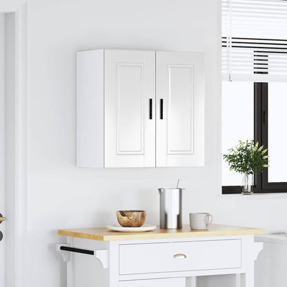 vidaXL Meuble haut de cuisine Porto blanc brillant en bois d'ingénierie
