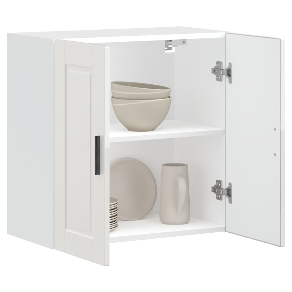 vidaXL Meuble haut de cuisine Porto blanc brillant en bois d'ingénierie