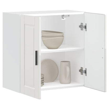 vidaXL Meuble haut de cuisine Porto blanc brillant en bois d'ingénierie