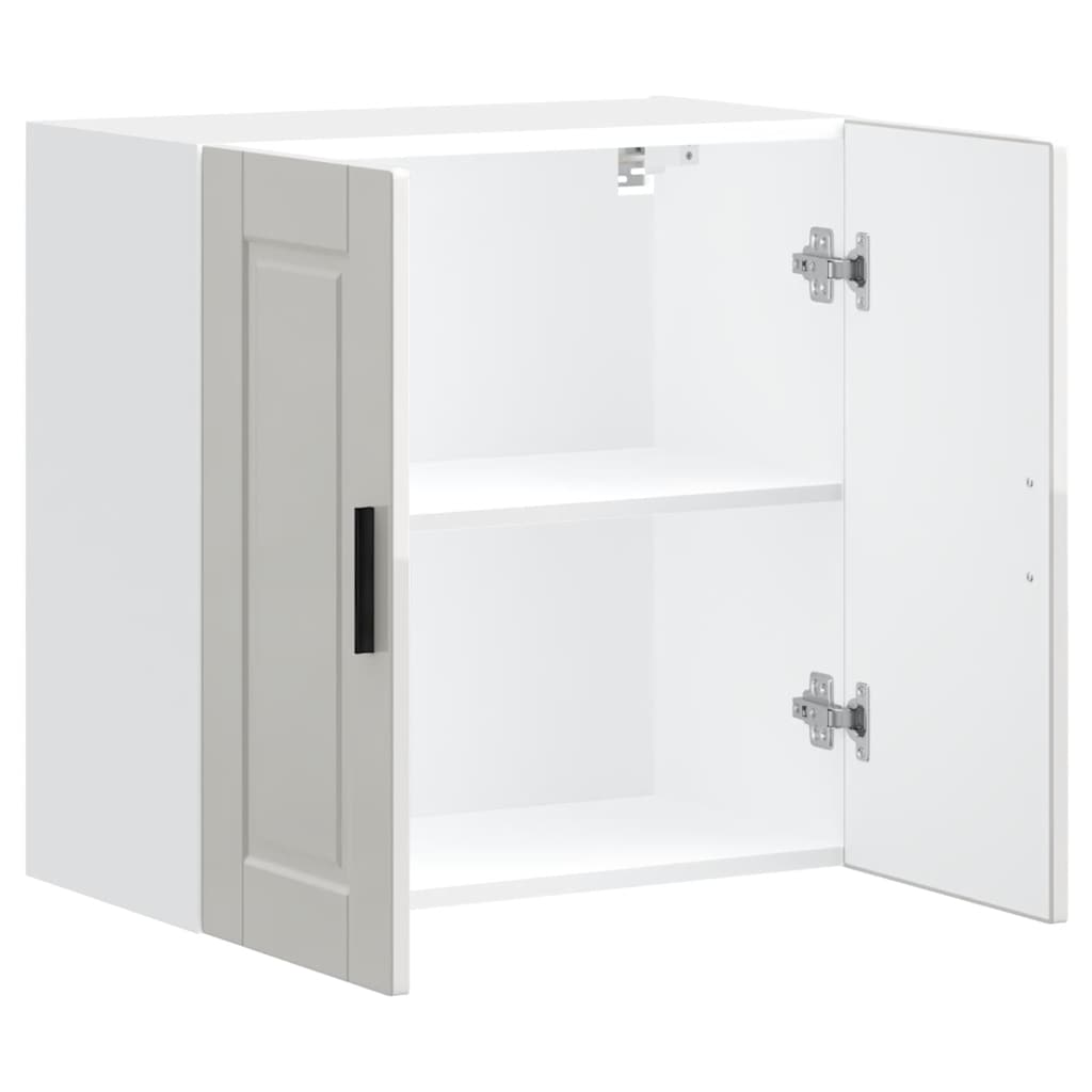 vidaXL Meuble haut de cuisine Porto blanc brillant en bois d'ingénierie