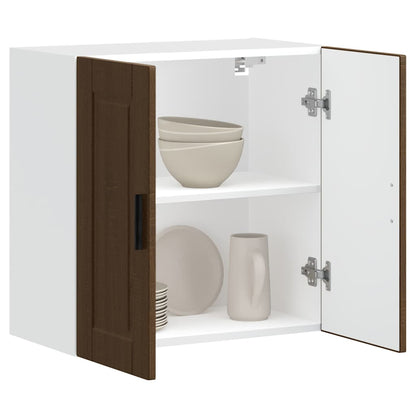 vidaXL Küchen-Hängeschrank Porto Braun Eichen-Optik Holzwerkstoff