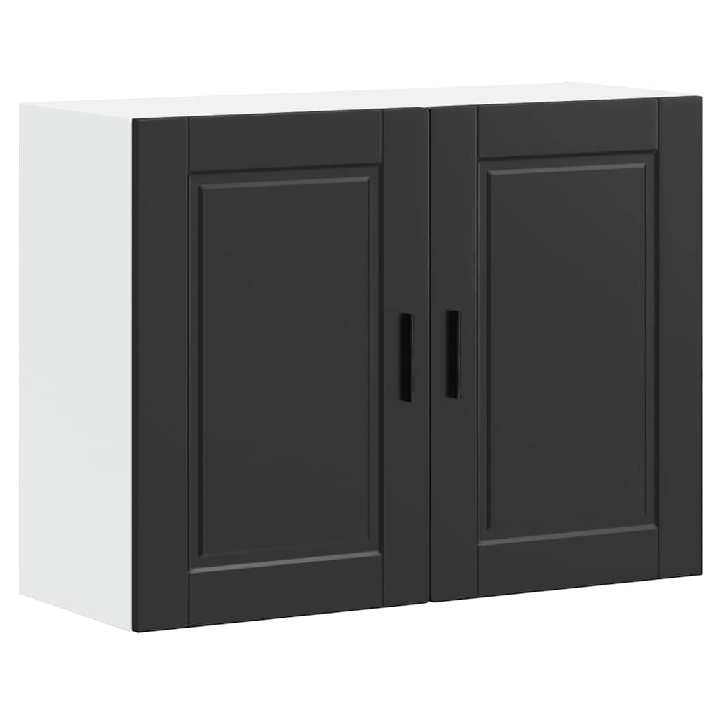 vidaXL Armoire haute de cuisine Porto Noir Bois d'ingénierie