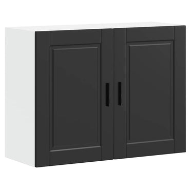 vidaXL Armoire haute de cuisine Porto Noir Bois d'ingénierie