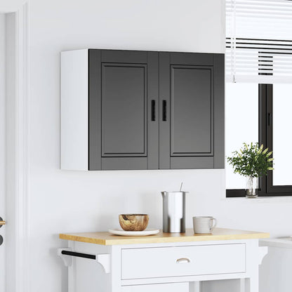 vidaXL Armoire haute de cuisine Porto Noir Bois d'ingénierie