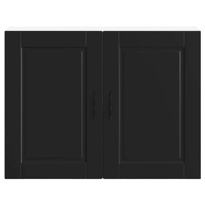 vidaXL Armoire haute de cuisine Porto Noir Bois d'ingénierie