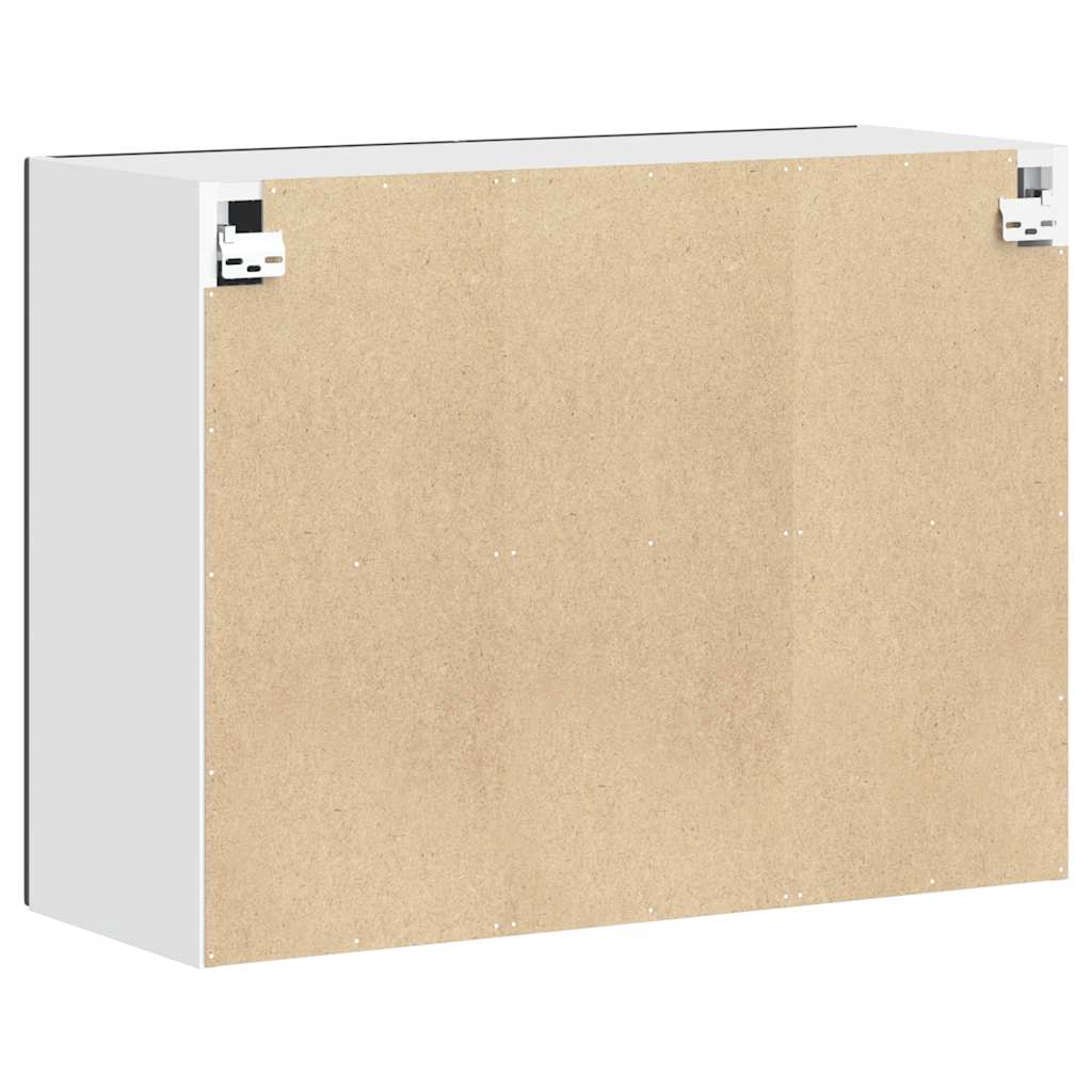 vidaXL Armoire haute de cuisine Porto Noir Bois d'ingénierie