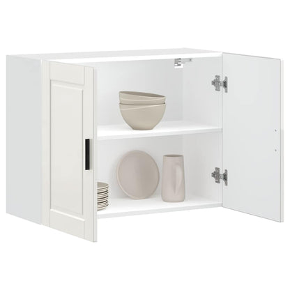 vidaXL Meuble haut de cuisine Porto blanc brillant en bois d'ingénierie