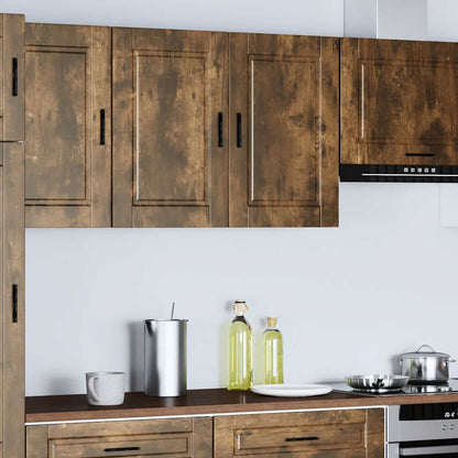 vidaXL Meuble haut de cuisine Porto en bois d'ingénierie chêne fumé