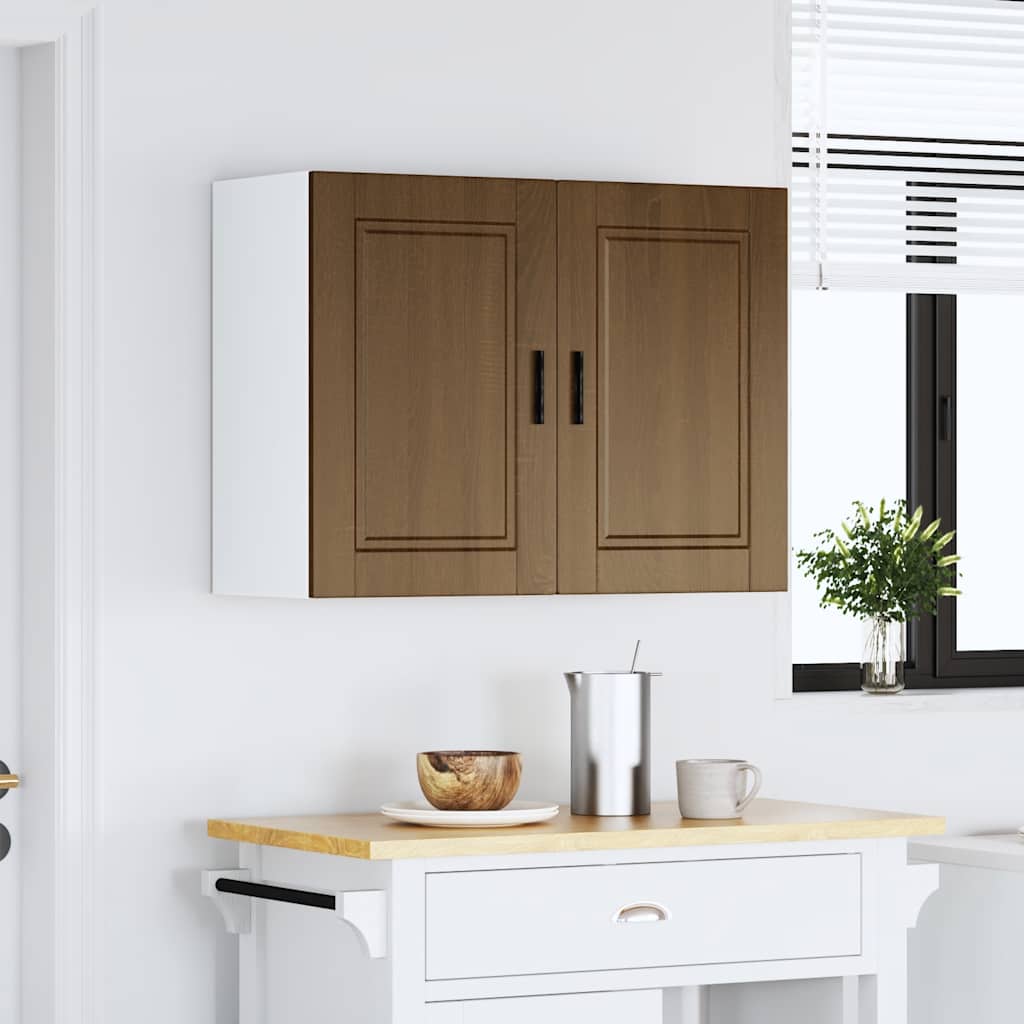 vidaXL Meuble haut de cuisine Porto Chêne marron en bois d'ingénierie