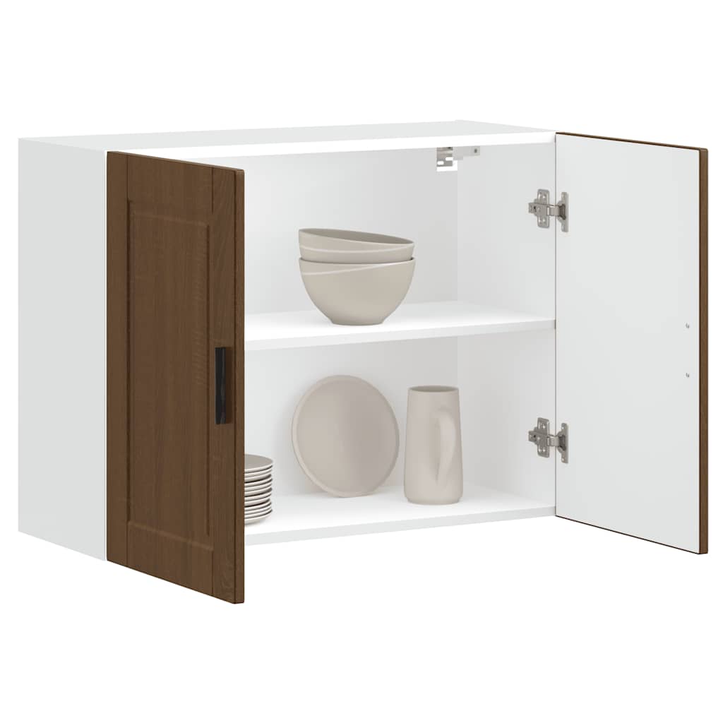 vidaXL Meuble haut de cuisine Porto Chêne marron en bois d'ingénierie