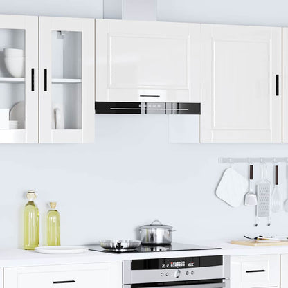 vidaXL Meuble haut de cuisine Porto blanc brillant en bois d'ingénierie