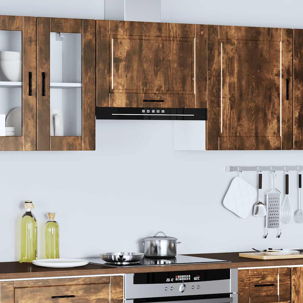 vidaXL Meuble haut de cuisine Porto Chêne fumé Bois d'ingénierie