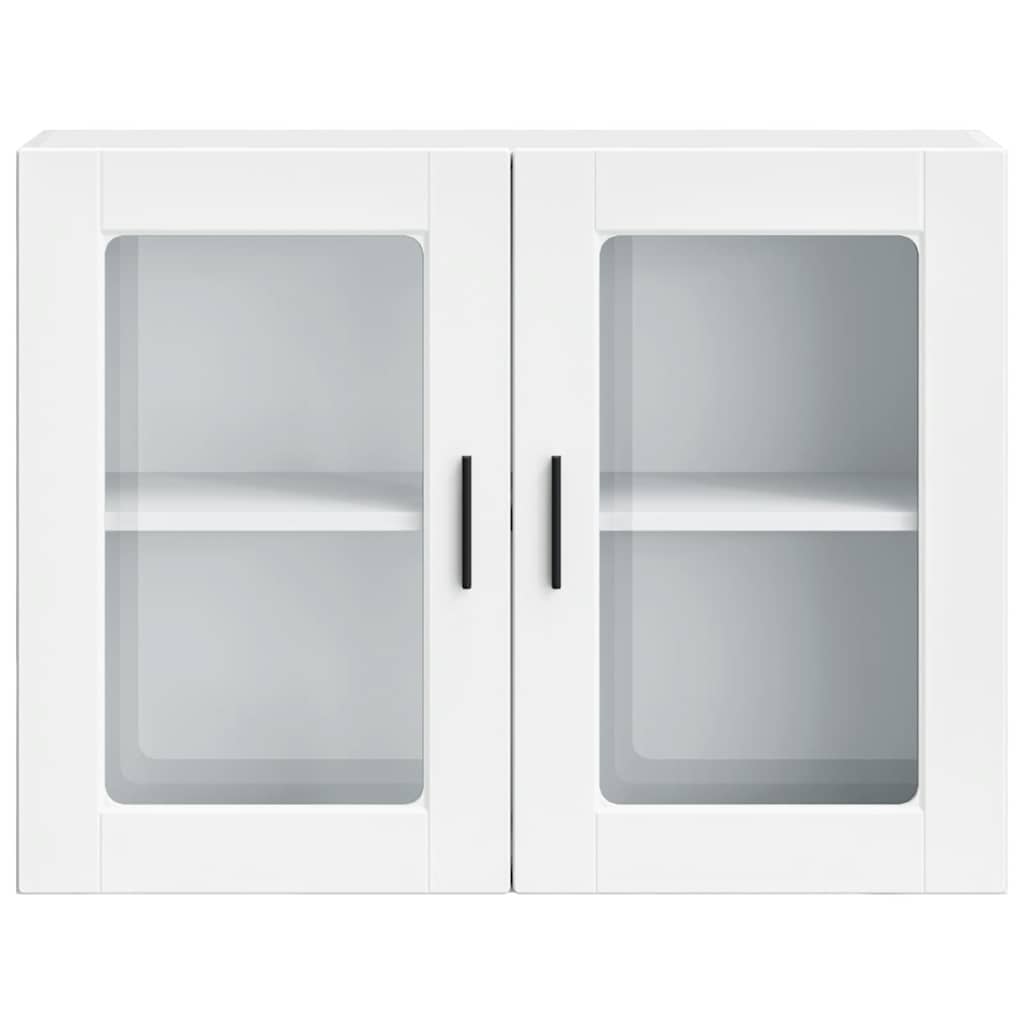 vidaXL Meuble haut de cuisine avec porte vitrée Porto Blanc