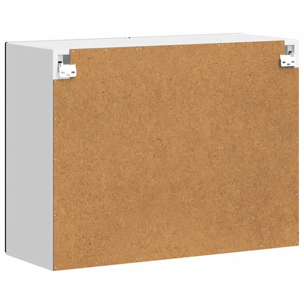 vidaXL Küchen-Hängeschrank mit Glastür Porto Schwarz