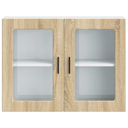 vidaXL Küchen-Hängeschrank mit Glastür Porto Sonoma-Eiche