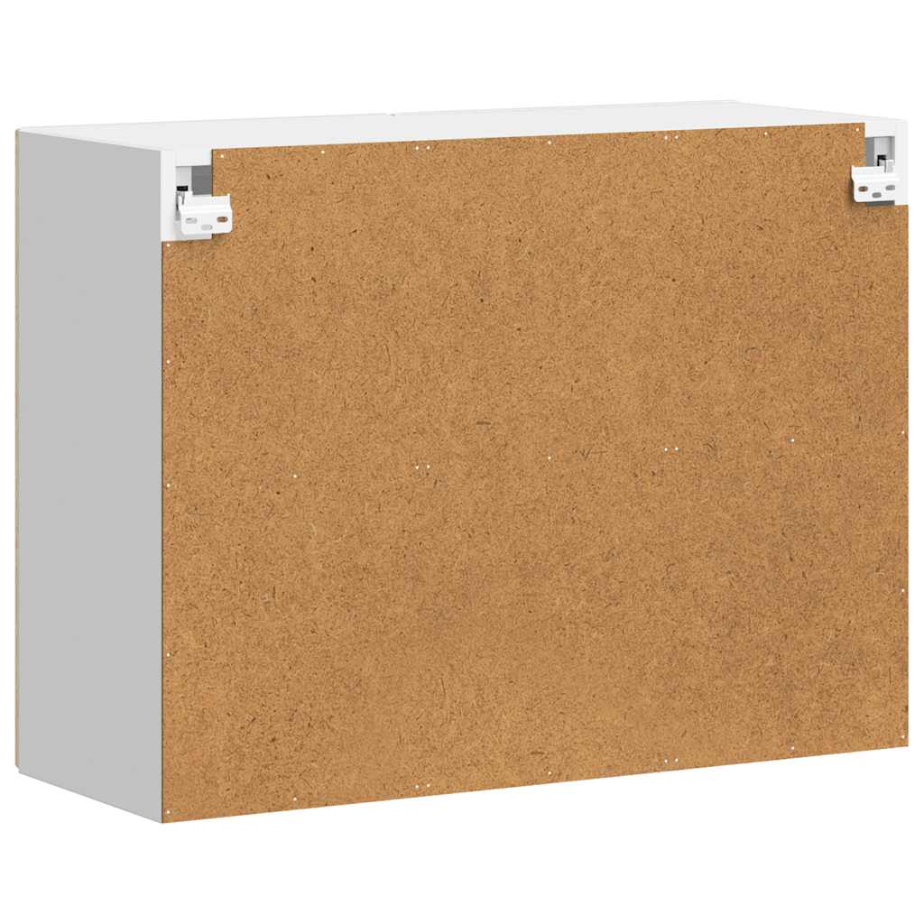 vidaXL Küchen-Hängeschrank mit Glastür Porto Sonoma-Eiche