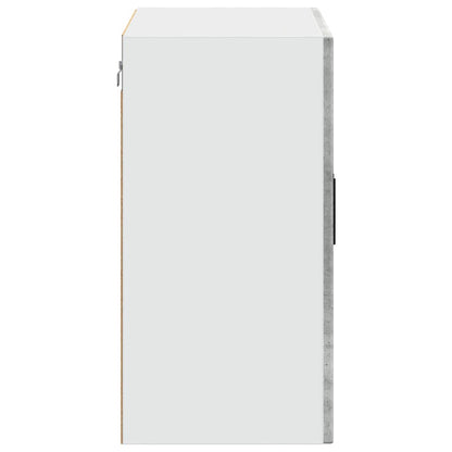 vidaXL Armoire haute de cuisine avec porte vitrée Porto Gris béton