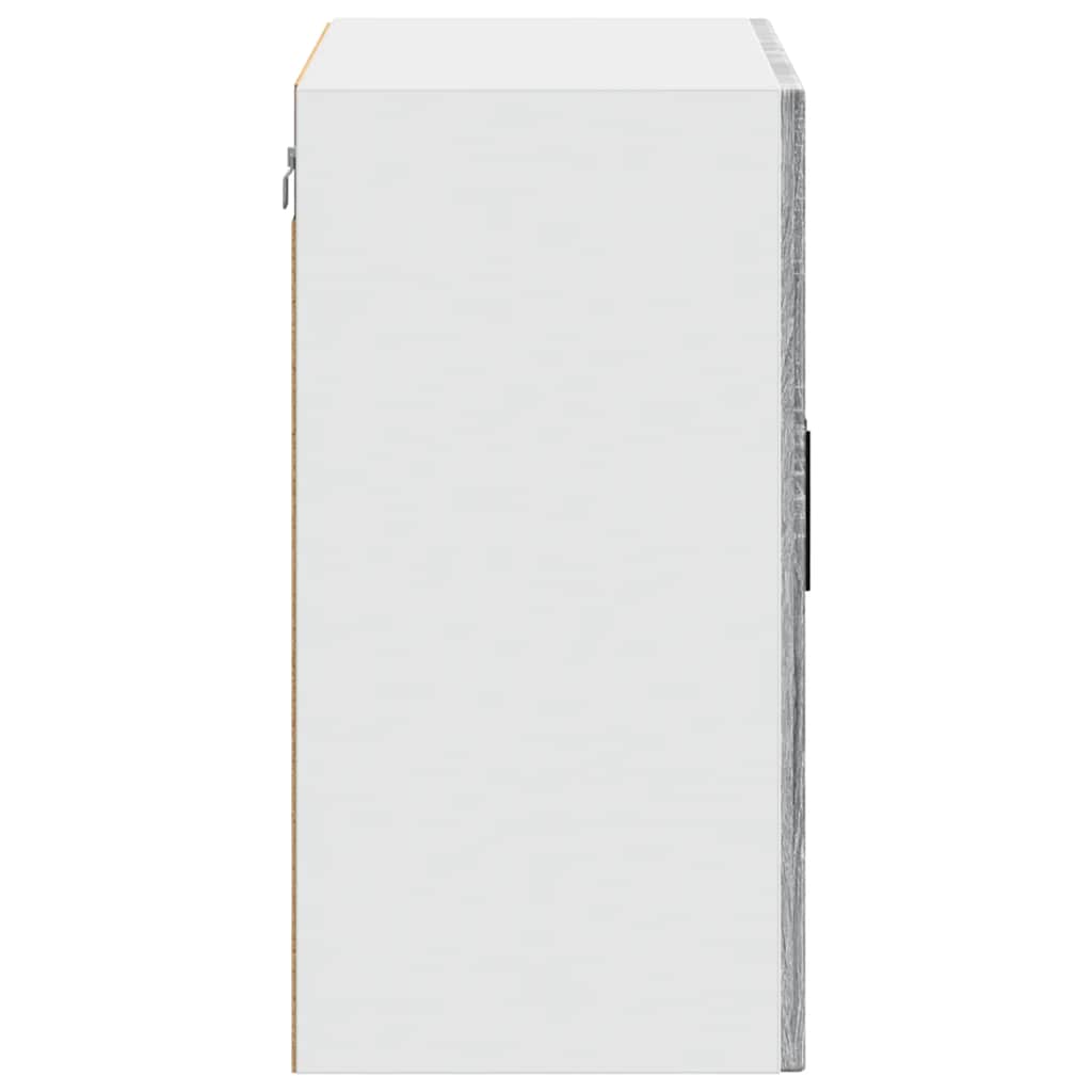 vidaXL Meuble haut de cuisine avec porte vitrée Porto Gris Sonoma