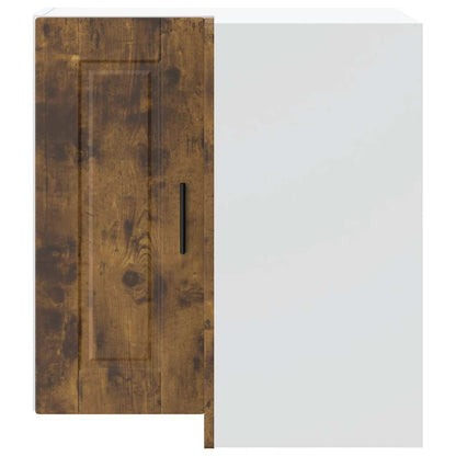 vidaXL Meuble haut d'angle de cuisine Porto, chêne fumé, bois d'ingénierie