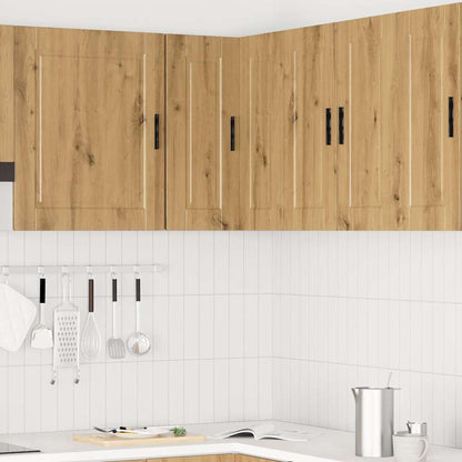 vidaXL Küchen-Eckhängeschrank Porto Artisan-Eiche Holzwerkstoff
