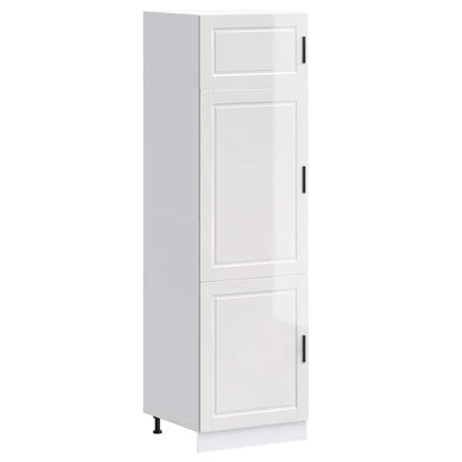 vidaXL Meuble haut de cuisine Porto blanc brillant en bois d'ingénierie