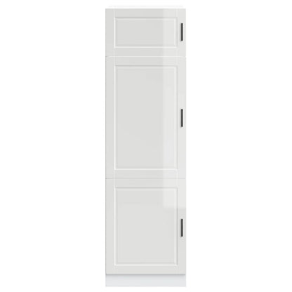 vidaXL Meuble haut de cuisine Porto blanc brillant en bois d'ingénierie
