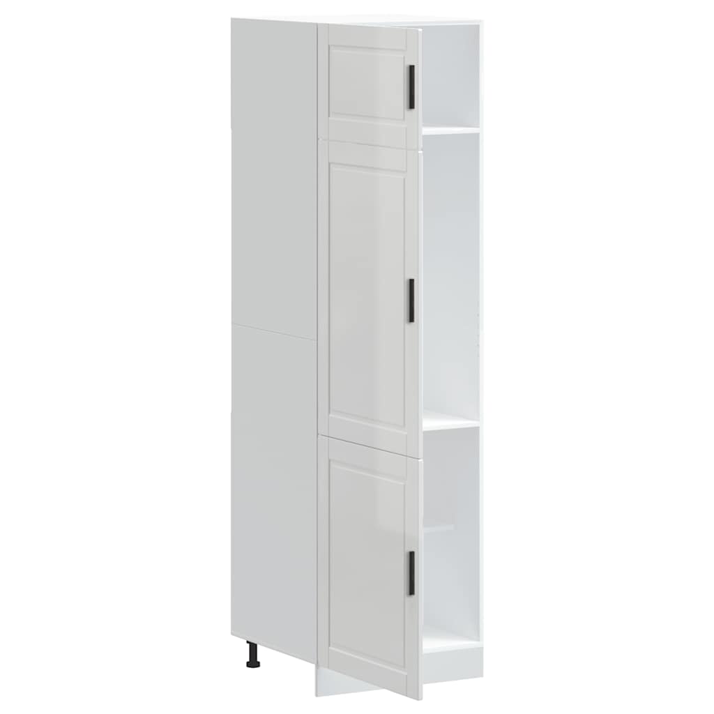vidaXL Meuble haut de cuisine Porto blanc brillant en bois d'ingénierie
