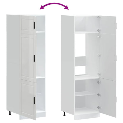 vidaXL Meuble haut de cuisine Porto blanc brillant en bois d'ingénierie