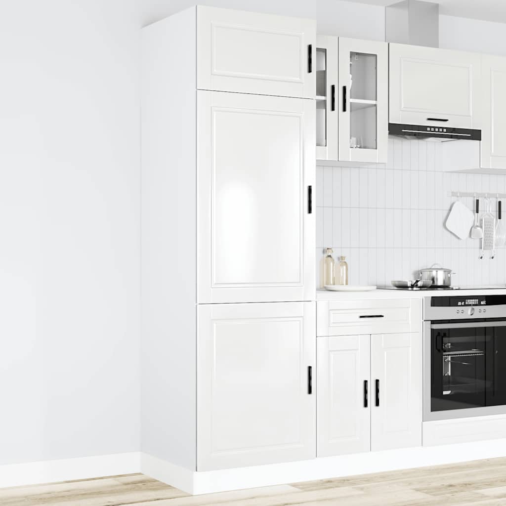 vidaXL Meuble haut de cuisine Porto blanc brillant en bois d'ingénierie