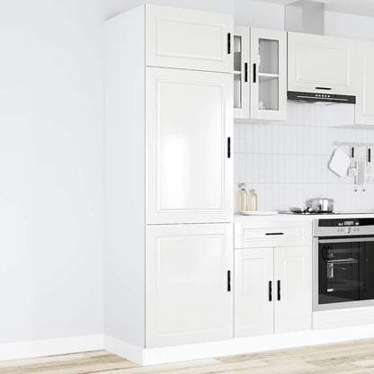 vidaXL Meuble haut de cuisine Porto blanc brillant en bois d'ingénierie